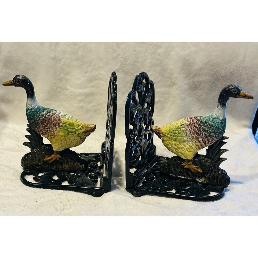 Duck Book Ends Heavy duty Cute cabin Core Cottagecore Mallard Door Stop Wildlife